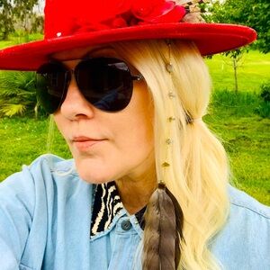 Real Crystal & Feather Clip in Hair/Head Pieces